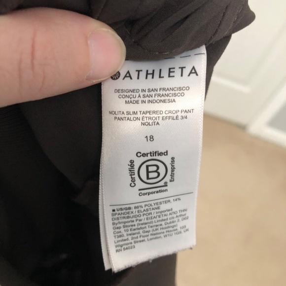 Athleta Nolita Brown Crop Jogger Pants Slim Tapered Size 18 - Picture 9 of 15